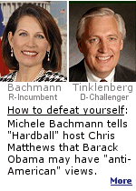 To some people, Bachmann sounded like Joseph McCarthy. In the 2 days following Bachmann's remarks on ''Hardball'', 13,000 people contributed $640,000 to Tinklenberg.